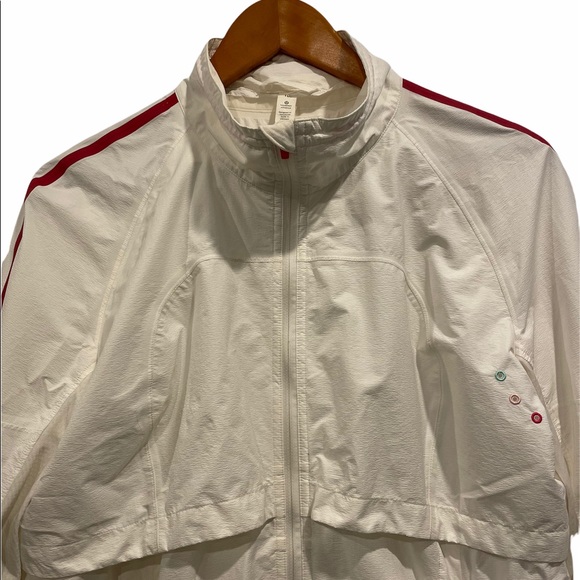 lululemon Run Jacket White/Pink Size 10 - Picture 3 of 12